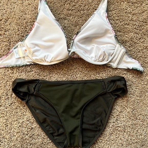 📦 Shade & Shore Tropical Flower Print Push Up Mix & Match Bikini - Picture 2 of 4